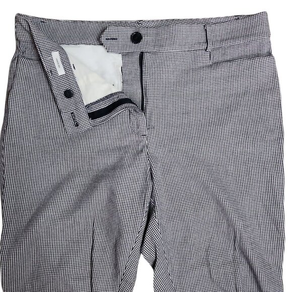 Ann Taylor Loft Pants Womens Size 12 Black White Houndstooth with Pockets Skinny - Picture 2 of 7